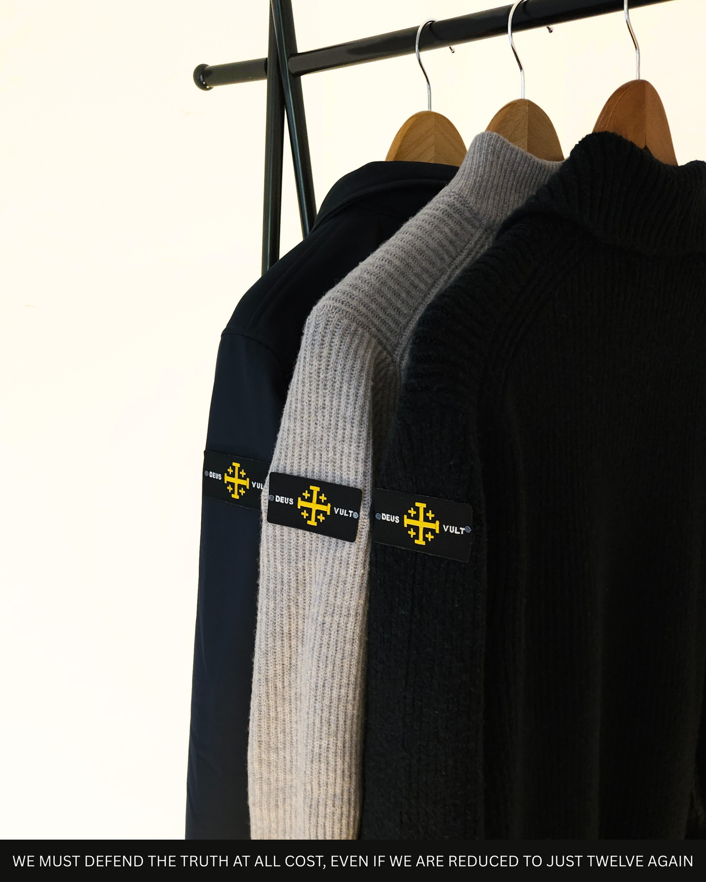 (Velcro) Jerusalem Cross - DEUS VULT