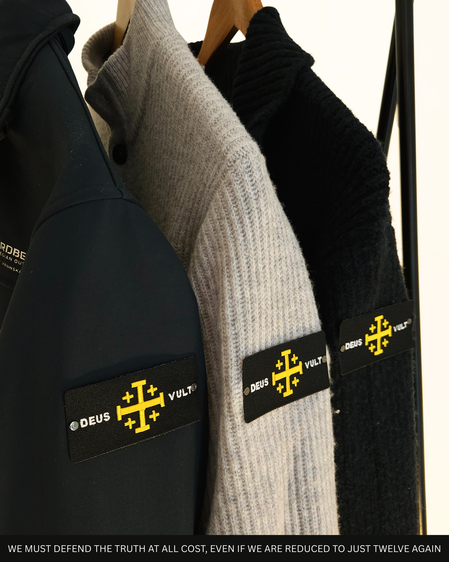 (Velcro) Jerusalem Cross - DEUS VULT