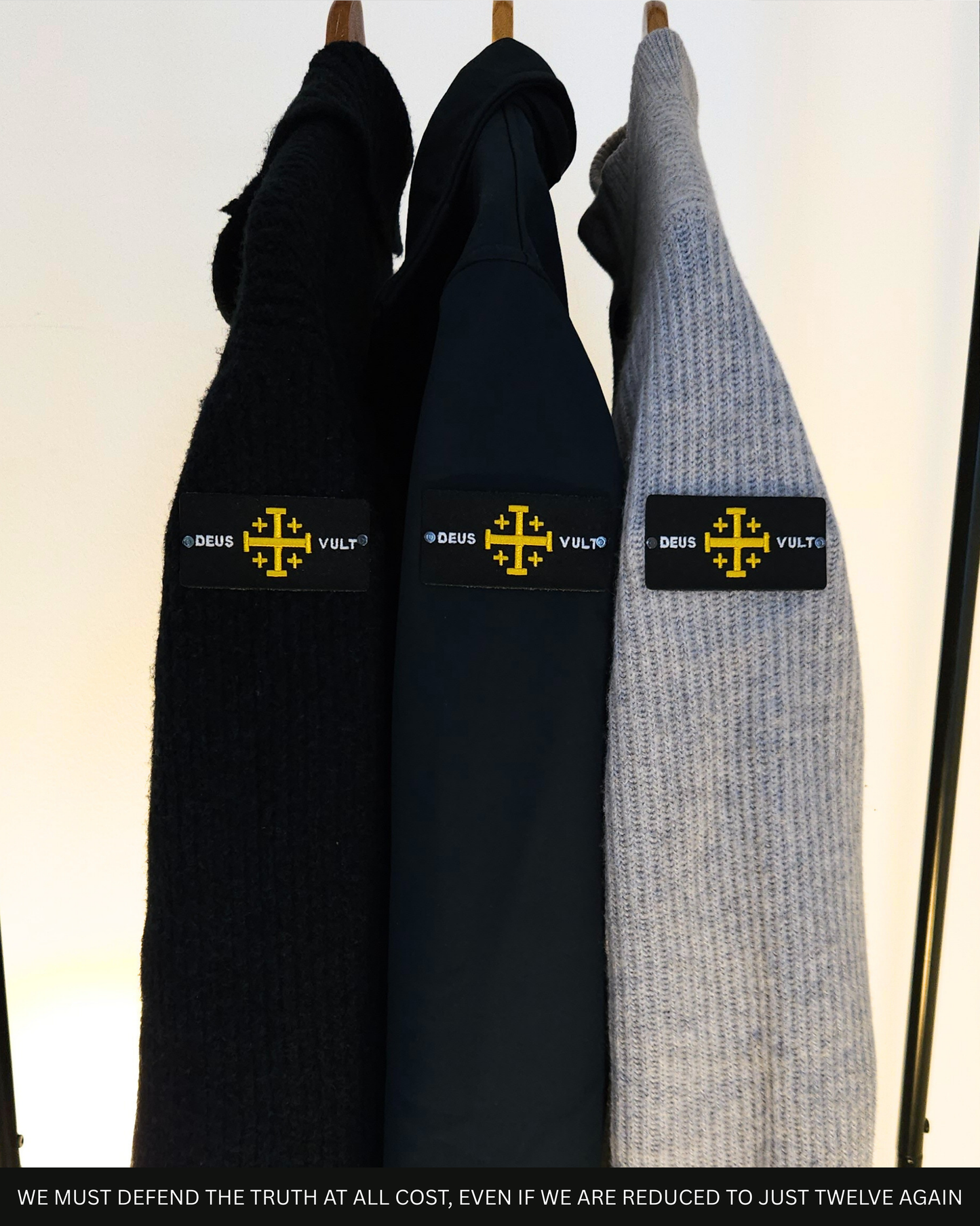 (Velcro) Jerusalem Cross - DEUS VULT